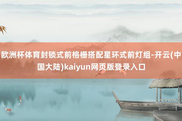 欧洲杯体育封锁式前格栅搭配星环式前灯组-开云(中国大陆)kaiyun网页版登录入口